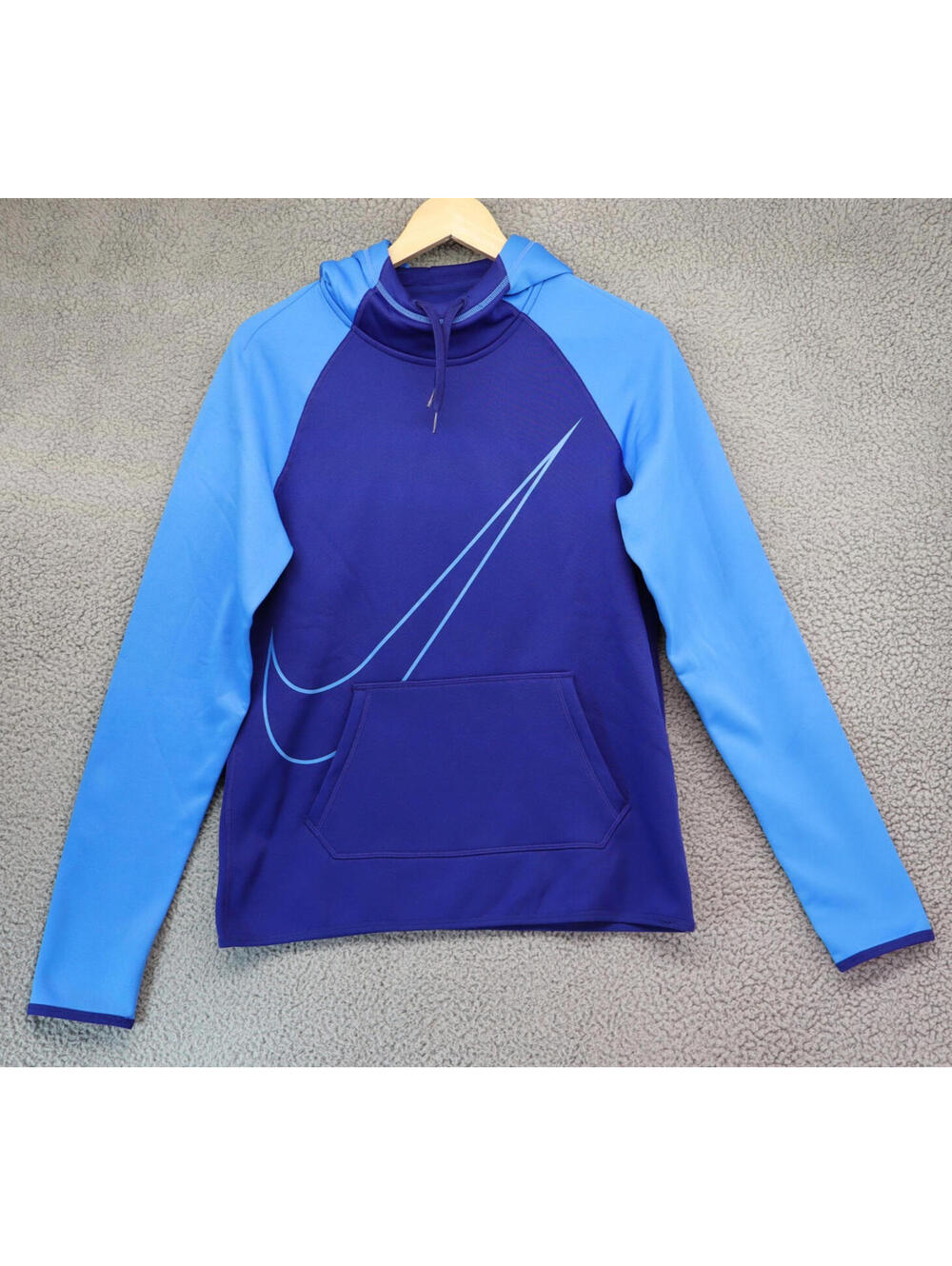 Nike Hoodie Men Small Blue Sweater Dri Fit Thumb Holes